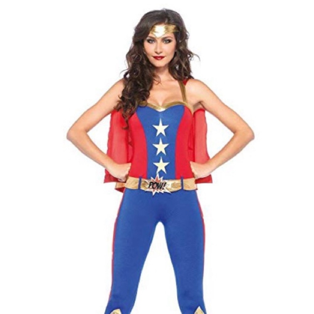 New in package Leg Avenue Comic Book Hero Women’s Costume size Large
